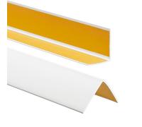 ProfiPVC Profilo Angolare PVC 50x50 mm - Listello di protezione in plastica flessibile - Striscia autoadesiva - Riparo dei profili angolari e bordi, facile da installare - 165cm, Bianco