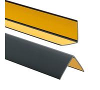 ProfiPVC Profilo Angolare PVC 50x50 mm - Listello di protezione in plastica flessibile - Striscia autoadesiva - Riparo dei profili angolari e bordi, facile da installare - 200cm, Antracite