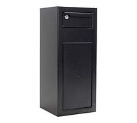 Profirst cassetta di sicurezza a colonna con feritoia bloccabile Epsilon 1, nera, con doppio sportello, (LxA) in cm 25x60, materiale di fissaggio incluso