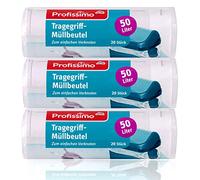 Profissimo, sacchetti per la spazzatura da 50 l (60 pezzi), confezione da 3 pacchetti, resistenti agli strappi e impermeabili, 3 x 20 pezzi