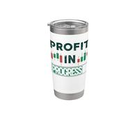 Profitti in corso Criptovalute e Trading sul mercato azionario Bicchiere termico in acciaio inox doppia parete