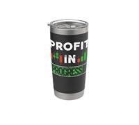 Profitto in corso Criptovaluta Mercato azionario Trader Divertente Bicchiere termico in acciaio inox doppia parete