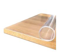 Profolio Pellicola da tavolo rettangolare e trasparente con bordo a V smussato - Tovaglia trasparente lucida come protezione - Pellicola trasparente da 2 mm per il vostro tavolo - 50 x 280 cm