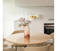 Profolio Pellicola per tavolo rotonda trasparente con bordo smussato, lucida per il tavolo, 2 mm, prodotta in Germania, dimensioni a scelta, diametro 60 cm