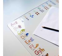 PROFOLIO Sottomano da scrivania per bambini, antiscivolo e lavabile, con motivo ABC per giocare e dipingere, adatto come sottomano per bricolage e protezione da tavolo, dimensioni: 60 x 40 cm