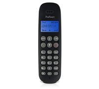 Profoon PDX - Telefono DECT 300 - Telefono cordless - Compatibile con Gap: espandibile - Compatibile con gli apparecchi acustici - Vivavoce - Rubrica telefonica - Nero