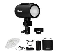 Profoto Kit di connessione A2 Monolight per Canon, testa flash fotocamera con uscita 100 W, intervallo di potenza 10 F-Stop, controllo app wireless con ombrello bianco traslucido da 83,8 cm Waith