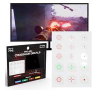 ProFPS Fastscope Crosshair Decals: Set di 15 Adesivi Mirino per Monitor - Quick Scope & Aimbot per Gaming - Adatto per Accessori PS5, Accessori PS4, Controller PS5 - Accessori Gaming Esports