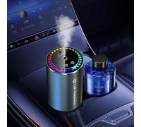 Profumatore Auto Diffusore con 50ml (Colonia), Elettrico Fragranze Deodorante, ON/Off Automatico, Sensore Musicale, Nebulizzatore ad Ultrasuoni, 3 Modalità, Ricaricabile, Durata di 5 Mesi BJ-579