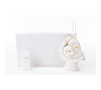 Profumatore CUORE LED porcellana con ITALIA 10X5X13.5 cm BOMBONIERA 17P9