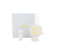 Profumatore GLOBO in porcellana con luce led 10x9x9 cm BOMBONIERA 1A5A