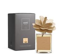 MUHA' | Profumatore per ambienti Flower Diffuser, Fragranza Vaniglia e Ambra Pura, Diffusore Ambiente con Fiore in Legno di Betulla, Formato da 500 ml