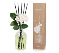 Profumatore per Ambienti 200ml - Gelsomino,Diffusore Profumo Ambiente con 5 Bastoncini,Reed Diffuser Fragranze per Bagno,Appartamento
