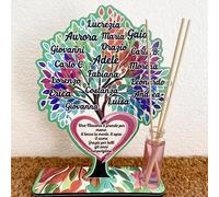 Profumatore per ambienti bastoncini, Regalo maestra fine anno scolastico, Regalo Maestre, Albero della vita in legno personalizzato con dedica personalizzata e nomi, fine anno scolastico,
