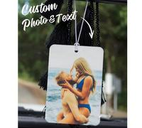 Profumatore per auto personalizzato con foto, accessorio auto personalizzato, regalo per compleanno, laurea, Festa della Mamma, Festa del Papà, coppie Sapore fruttato-limone,Fragranza composta-Ocean F
