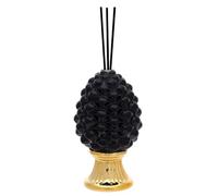 PROFUMATORE PIGNA CON DIFFUSORE NERA CON BASE ORO H.15 CON SCATOLA REGALO BOMBONIERA MATRIMONIO
