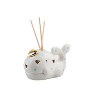 Profumatore porcellana BALENA CELESTE con luce led BOMBONIERA