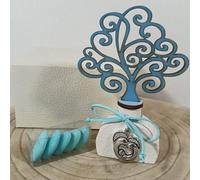 Profumatori bomboniere battesimo maschio albero della vita pendente maternità argentato complete