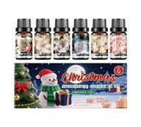 Profumi Per Candele | Confezione da 6 Flaconi di Fragranze Natalizie e Invernali,Per Feste Durevoli Per Purificatore Camera Da Letto Ufficio Soggiorno Yoga Meditazione Spa Viaggio Sapone Solido