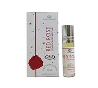 Profumo Al Rehab Attar Authentique Senza Alcool Halal 6ml 100% Olio di Qualità superiore 6ml x 6PZ (Red Rose)