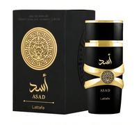 Profumo arabo da uomo Asad Lattafa 100 ml, fragranza maschile legnosa, fresca, sensuale e di lunga durata. Profumo orientale da uomo, LATTAFA ORIGINALE, NOVITÀ. vetro