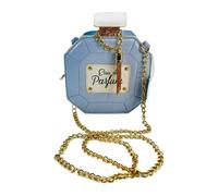 Profumo Bottiglia Design Nappa Decorazione Catena Borsa a Tracolla Blu