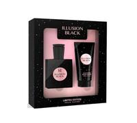 Profumo Donna eau de Parfum Illusion Black Limited edition CONFEZIONE SET PROFUMO 50 ML + Crema Corpo 50 ML Donna kit regalo