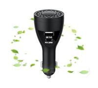 Profumo per auto, caricatore per auto, con purificatore d'aria, adattatore con funzione di ricarica rapida e rimozione degli odori, accessorio per auto e viaggio