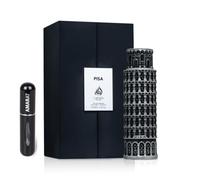 Profumo Pisa Original 100 ml, profumo arabo per uomo di lunga durata, Eau de Parfum importato da Dubai, include atomizzatore ricaricabile 5 ml, fragranza legnosa agrumata elegante e durevole (Pisa)