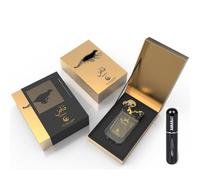 Profumo Qannas EDP 90 ml, profumo arabo per uomo di lunga durata importato da Dubai, con atomizzatore ricaricabile 5 ml, fragranza legnosa e sofisticata con note di mela, cannella (Qannas)