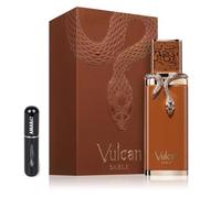 Profumo Vulcan Sable Eau de Parfum 100 ml, profumo arabo unisex a lunga durata, con atomizzatore ricaricabile 5 ml, fragranza orientale e legno con note di Whisky, cacao e vaniglia (Vulcan Sable)