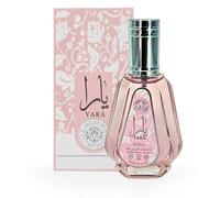 Profumo Yara Eau de Parfum 50 ml, profumo arabo per donna di lunga durata, fragranza dolce e caramellata con note floreali e fruttate, formato ideale da portare in borsa o da viaggio (Yara 50 ml)