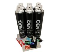 PROGAL COLORS NBQ ETERNAL - Six Silver Pack - (6 x argento 600 mL + PEGATINE) argentato opaco ad alta pressione di essiccazione ulttarapido Bombing GRAFFITI perfetto per artigianato e decorazione