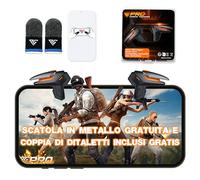 Progameplays Phone Triggers Controller compatibile con iPhone/Android, L1 & R1 e manicotti per le dita per il gioco mobile Pubg Trigger (T1)