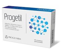 PROGE FARM Progetil 30 Compresse - Integratore Alimentare a base di Selenio, L-carnitina, Acido lipoico, Bromelina da Ananas e Vitamine B1,B6,B12 ed E