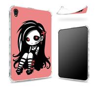 Progettata per iPad Air 5a generazione 2022/iPad Air 4a generazione 2020 da 11,9 pollici, retro trasparente con graziosa ragazza zombie, sottile e morbido TPU protezione antiurto antiurto