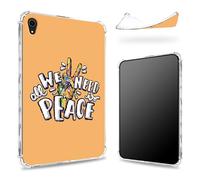 Progettata per iPad Air 5a generazione 2022/iPad Air 4a generazione 2020 da 11,9 pollici, retro trasparente con segno della pace della mano colorata, protezione angolare sottile in morbido TPU