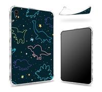 Progettata per iPad Mini 6 8,3 pollici 2021 Mini 6a generazione, retro trasparente con divertenti dinosauri, sottile e morbido TPU protezione angolare antiurto copertura paraurti