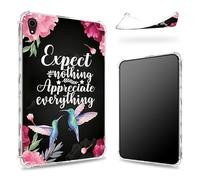 Progettata per iPad Mini 6 8,3 pollici 2021 Mini 6a generazione, retro trasparente con Humingbird Flower, sottile e morbido TPU protezione angolare antiurto copertura paraurti