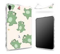 Progettata per iPad Mini 6 8,3 pollici 2021 Mini 6a generazione, retro trasparente con Keep Happy Dinosaurs, sottile e morbido TPU protezione angolare antiurto copertura paraurti