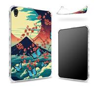 Progettata per iPad Mini 6 8,3 pollici 2021 Mini 6a generazione, retro trasparente con supporto Fuji Sakura Butterfly, sottile e morbido TPU protezione angolare antiurto copertura paraurti