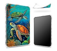 Progettata per iPad Mini 6 8,3 pollici 2021 Mini 6a generazione, retro trasparente con tartarughe, sottile e morbido TPU protezione angolare antiurto copertura paraurti