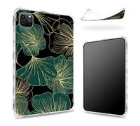 Progettata per iPad Pro 12,9" 6a generazione 2022/5a generazione 2021/4a generazione 2020, retro trasparente con foglia d'arte, protezione angolare sottile in morbido TPU antiurto