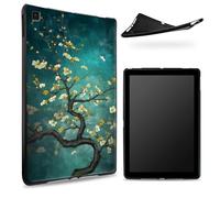 Progettata per Samsung Galaxy Tab A7 Lite 8,7" 2021 (SM-T225/T220/T227), retro in gomma TPU opaca con albicocca giapponese, custodia protettiva sottile in gomma morbida silicone antiurto