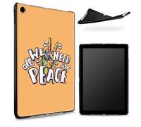 Progettata per Samsung Galaxy Tab A8 10,5 pollici modello 2022 (SM-X200/X205/X207), retro in gomma TPU opaca con segno di pace della mano colorata, custodia protettiva antiurto in gomma morbida