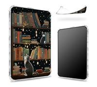 Progettata per Samsung Galaxy Tab Galaxy Tab A9+/A9 Plus 11" 2023, retro trasparente con libreria di gatti, protezione angolare sottile in morbido TPU antiurto