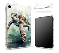 Progettata per Samsung Galaxy Tab Galaxy Tab A9+/A9 Plus 11" 2023, retro trasparente con tartaruga marina acquerello, sottile e morbido TPU protezione angolare antiurto