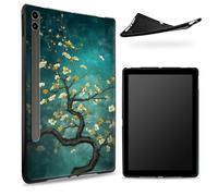 Progettata per Samsung Galaxy Tab S6 10,5" 2019 SM - T860/T865, retro in gomma TPU opaca con albicocca giapponese, custodia protettiva sottile in morbido silicone antiurto con supporto S Pen
