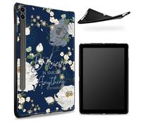 Progettata per Samsung Galaxy Tab S6 10,5" 2019 SM - T860/T865, retro in gomma TPU opaca con citazioni bibliche fiori, custodia protettiva sottile in gomma morbida silicone antiurto con supporto S Pen