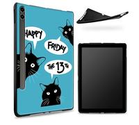 Progettata per Samsung Galaxy Tab S6 10,5" 2019 SM - T860/T865, retro in gomma TPU opaca con venerdì 13, custodia protettiva sottile in gomma morbida silicone antiurto con supporto S Pen